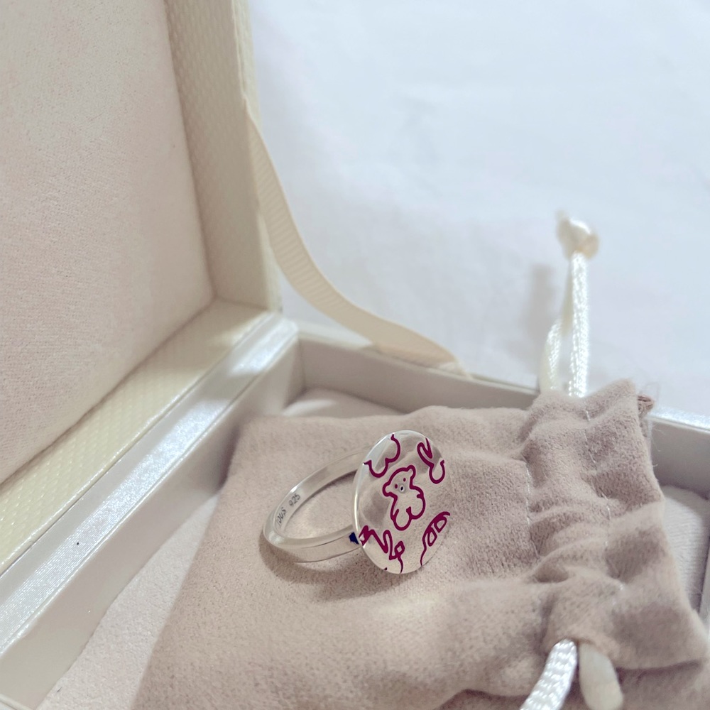 TOUS ring silver 925 size 8 original packaking